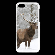 Coque iPhone 5C Cerf en hiver 50