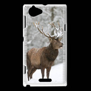 Coque Sony Xperia L Cerf en hiver 50