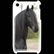Coque iPhone 3G / 3GS Magnifique cheval noir 5