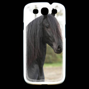 Coque Samsung Galaxy S3 Magnifique cheval noir 5