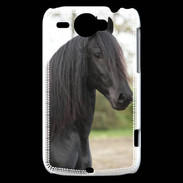 Coque HTC Wildfire G8 Magnifique cheval noir 5