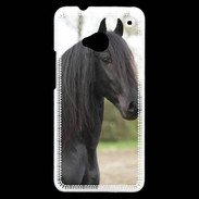 Coque HTC One Magnifique cheval noir 5