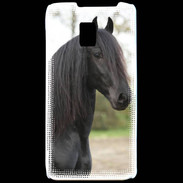 Coque LG P990 Magnifique cheval noir 5