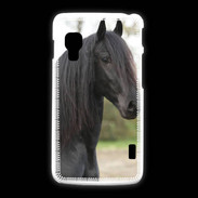 Coque LG L5 2 Magnifique cheval noir 5