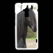Coque HTC One Max Magnifique cheval noir 5