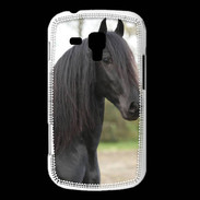Coque Samsung Galaxy Trend Magnifique cheval noir 5
