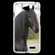 Coque LG L70 Magnifique cheval noir 5