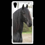 Coque Sony Xperia Z2 Magnifique cheval noir 5