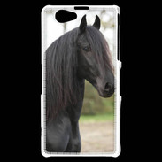 Coque Sony Xperia Z1 Compact Magnifique cheval noir 5