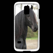 Coque Samsung Galaxy S5 Mini Magnifique cheval noir 5