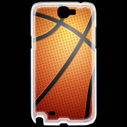 Coque Samsung Galaxy Note 2 Effet Ballon de basket orange et noir