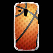 Coque Samsung Galaxy S3 Mini Effet Ballon de basket orange et noir