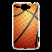 Coque HTC Wildfire G8 Effet Ballon de basket orange et noir