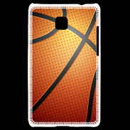 Coque LG Optimus L3 II Effet Ballon de basket orange et noir