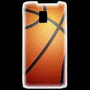 Coque LG P990 Effet Ballon de basket orange et noir