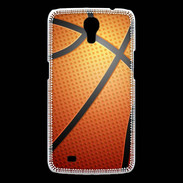 Coque Samsung Galaxy Mega Effet Ballon de basket orange et noir