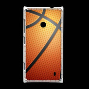 Coque Nokia Lumia 520 Effet Ballon de basket orange et noir