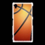 Coque Sony Xpéria Z1 Effet Ballon de basket orange et noir