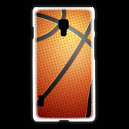 Coque LG L7 2 Effet Ballon de basket orange et noir