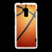 Coque HTC One Max Effet Ballon de basket orange et noir