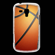 Coque Samsung Galaxy Trend Effet Ballon de basket orange et noir