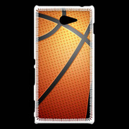 Coque Sony Xperia M2 Effet Ballon de basket orange et noir