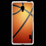 Coque LG F6 Effet Ballon de basket orange et noir