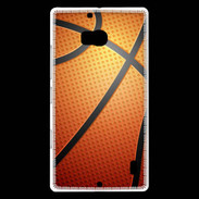 Coque Nokia Lumia 930 Effet Ballon de basket orange et noir