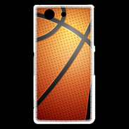 Coque Sony Xperia Z3 Compact Effet Ballon de basket orange et noir