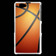 Coque Sony Xperia Z1 Compact Effet Ballon de basket orange et noir