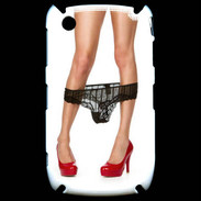 Coque Blackberry 8520 Escarpins rouges vernis lingerie dentelle noire sexy