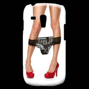 Coque Samsung Galaxy S3 Mini Escarpins rouges vernis lingerie dentelle noire sexy