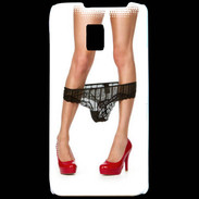 Coque LG P990 Escarpins rouges vernis lingerie dentelle noire sexy