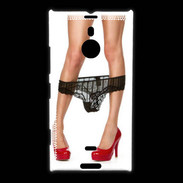 Coque Nokia Lumia 1520 Escarpins rouges vernis lingerie dentelle noire sexy