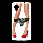 Coque LG Nexus 5 Escarpins rouges vernis lingerie dentelle noire sexy