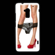 Coque HTC One Max Escarpins rouges vernis lingerie dentelle noire sexy