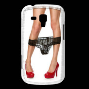 Coque Samsung Galaxy Trend Escarpins rouges vernis lingerie dentelle noire sexy