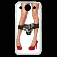 Coque LG G Pro Escarpins rouges vernis lingerie dentelle noire sexy