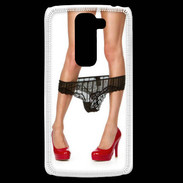 Coque LG G2 Mini Escarpins rouges vernis lingerie dentelle noire sexy