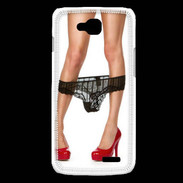 Coque LG L90 Escarpins rouges vernis lingerie dentelle noire sexy