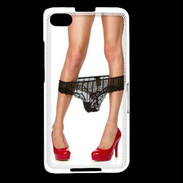 Coque Blackberry Z30 Escarpins rouges vernis lingerie dentelle noire sexy