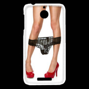 Coque HTC Desire 510 Escarpins rouges vernis lingerie dentelle noire sexy