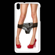 Coque HTC Desire 816 Escarpins rouges vernis lingerie dentelle noire sexy
