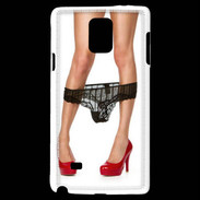 Coque Samsung Galaxy Note 4 Escarpins rouges vernis lingerie dentelle noire sexy