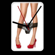 Grande pendule murale Escarpins rouges vernis lingerie dentelle noire sexy