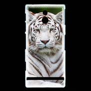 Coque Sony Xperia P Tigre blanc 2