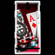 Coque Sony Xperia U Paire d'As au poker