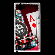 Coque Sony Xperia L Paire d'As au poker