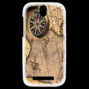 Coque HTC One SV Vintage compas de navigateur
