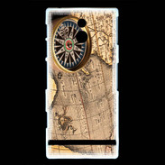 Coque Sony Xperia P Vintage compas de navigateur